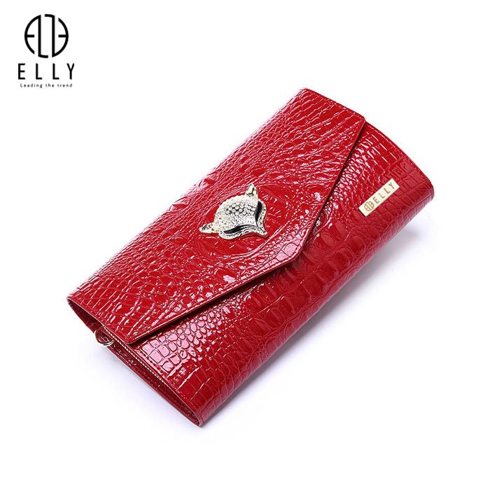 Tui clutch nu cao cap da that ELLY EC4 17 3