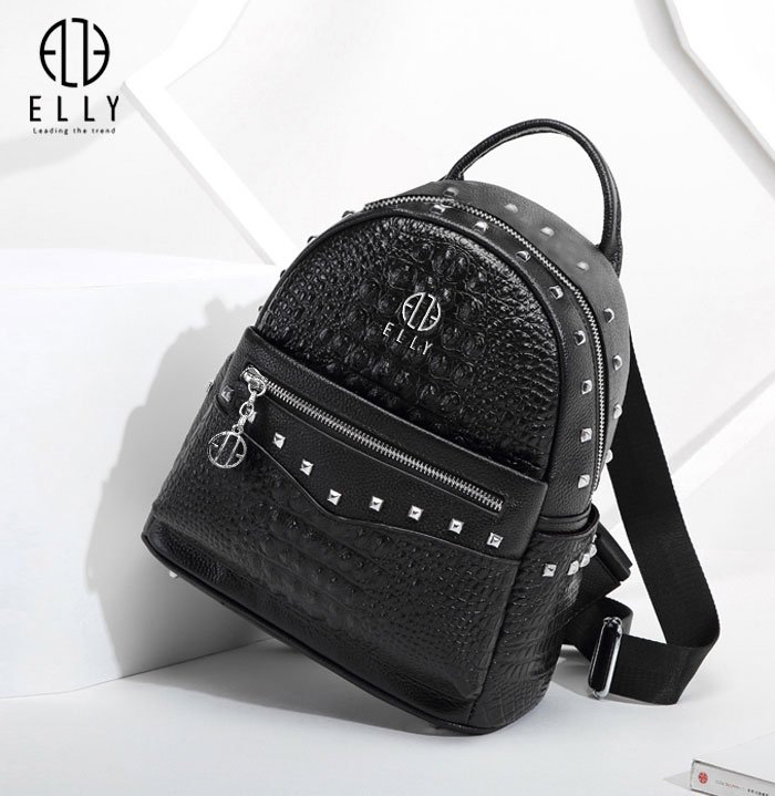 ELLY EB21 34 leather high-top backpack