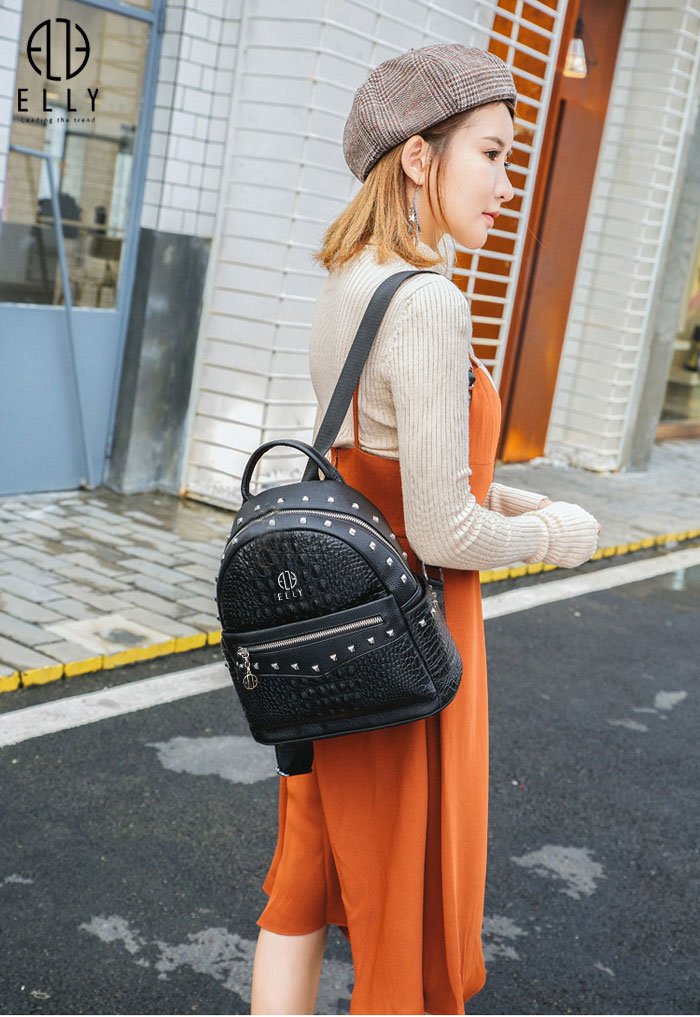 ELLY EB21 33 leather high-top backpack